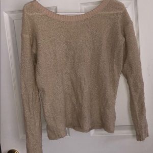 cream scoop neck sweater